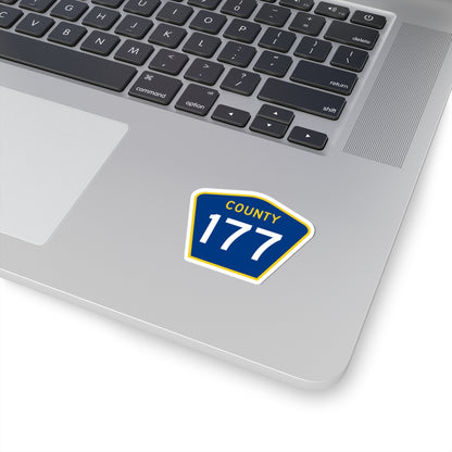 County 177 MN (Minnesota) (Road Sign) STICKER Vinyl Kiss-Cut Decal
