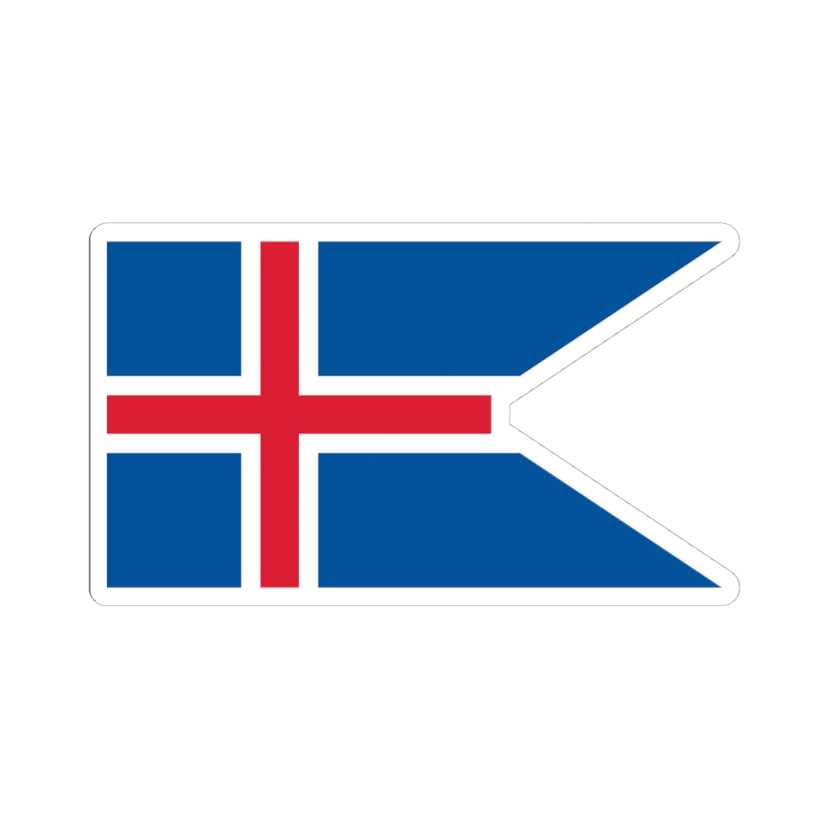Flag of Iceland state (Iceland) STICKER Vinyl Kiss-Cut Decal