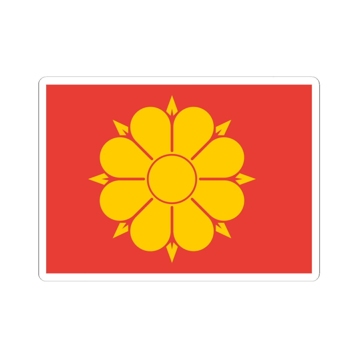 Flag of Trondheim (Norway) STICKER Vinyl Kiss-Cut Decal