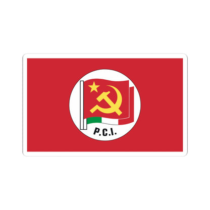 Flag of the Italian Communist Party variant (Italy) STICKER Vinyl Kiss-Cut Decal