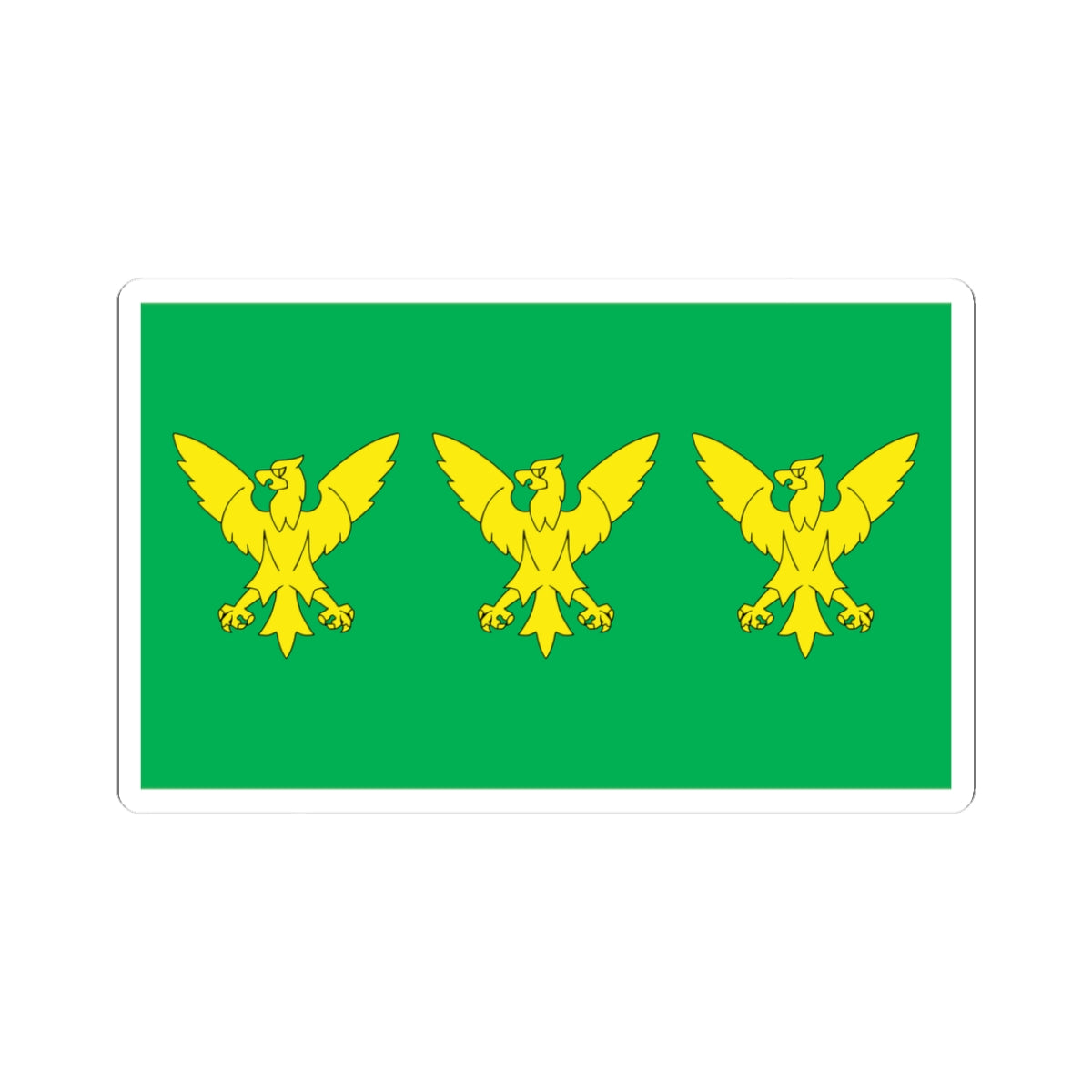 Flag of Caernarfonshire (United Kingdom) STICKER Vinyl Kiss-Cut Decal