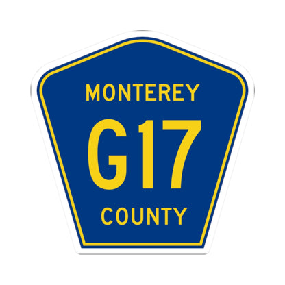 Monterey County G17 (California) (Road Sign) STICKER Vinyl Kiss-Cut Decal