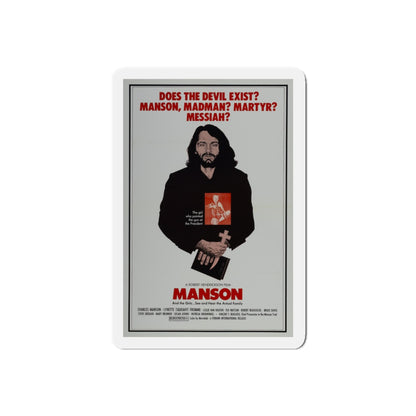 MANSON 1973 Movie Poster - Refrigerator Magnet-5" x 5"-Die-Cut-1 pc-The Sticker Space