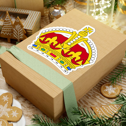 1901 pattern Tudor Crown plain 2D (United Kingdom) (Coat of Arms) STICKER Vinyl Kiss-Cut Decal