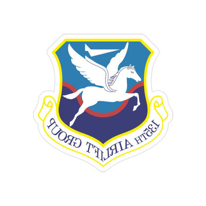 135th Airlift Group (U.S. Air Force) REVERSE PRINT Transparent STICKER-2" × 2"-The Sticker Space