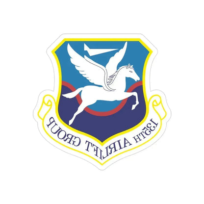135th Airlift Group (U.S. Air Force) REVERSE PRINT Transparent Die-Cut STICKER 3 Inch Die-Cut Transparent - The Sticker Space