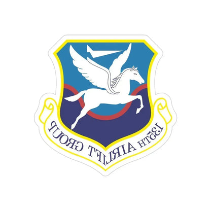 135th Airlift Group (U.S. Air Force) REVERSE PRINT Transparent Die-Cut STICKER 4 Inch Die-Cut Transparent - The Sticker Space