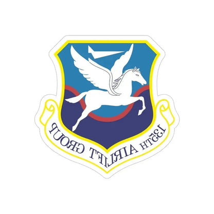135th Airlift Group (U.S. Air Force) REVERSE PRINT Transparent Die-Cut STICKER 6 Inch Die-Cut Transparent - The Sticker Space