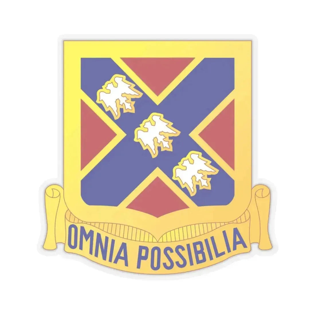 135th Artillery Regiment (U.S. Army) STICKER Vinyl Kiss-Cut Decal 4 Inch Transparent - The Sticker Space