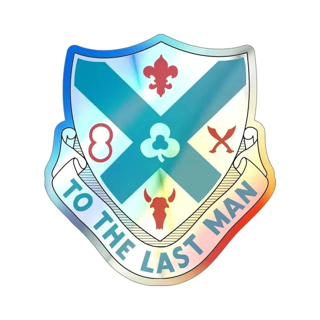 135th Infantry Regiment (U.S. Army) Holographic STICKER Die-Cut Vinyl Decal 5 Inch Holographic - The Sticker Space