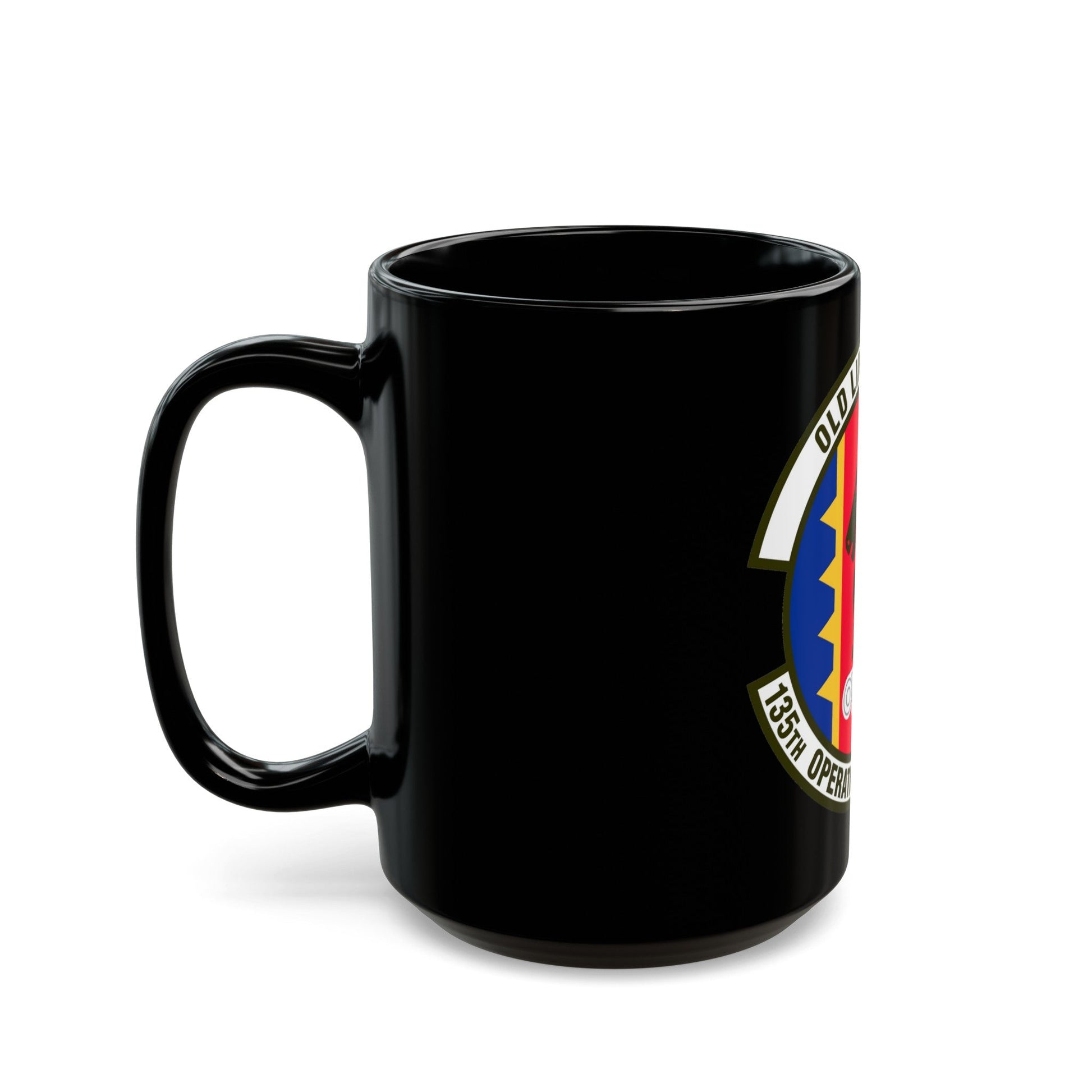 135th Operations Support Flight (U.S. Air Force) Black Coffee Mug-The Sticker Space