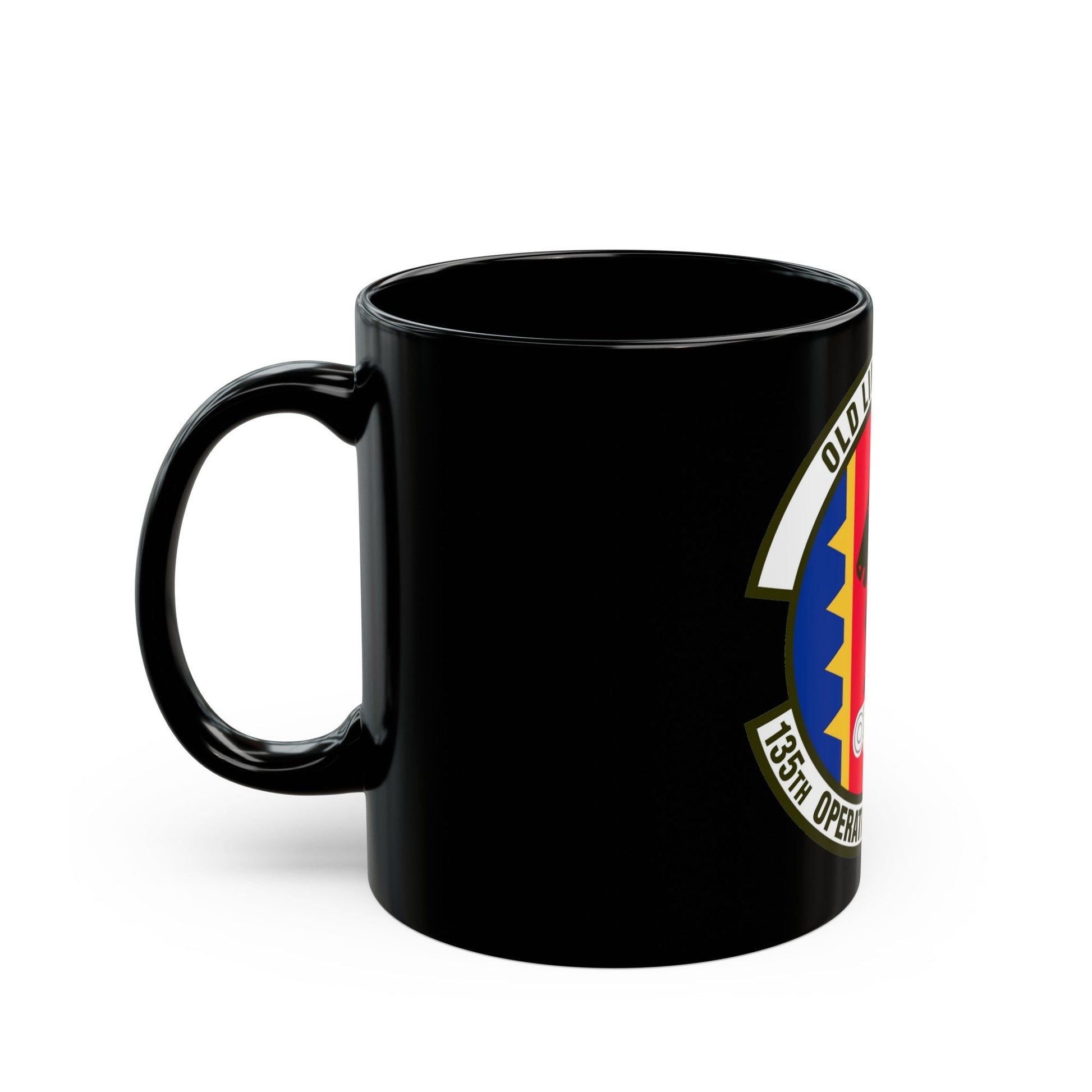 135th Operations Support Flight (U.S. Air Force) Black Coffee Mug-The Sticker Space