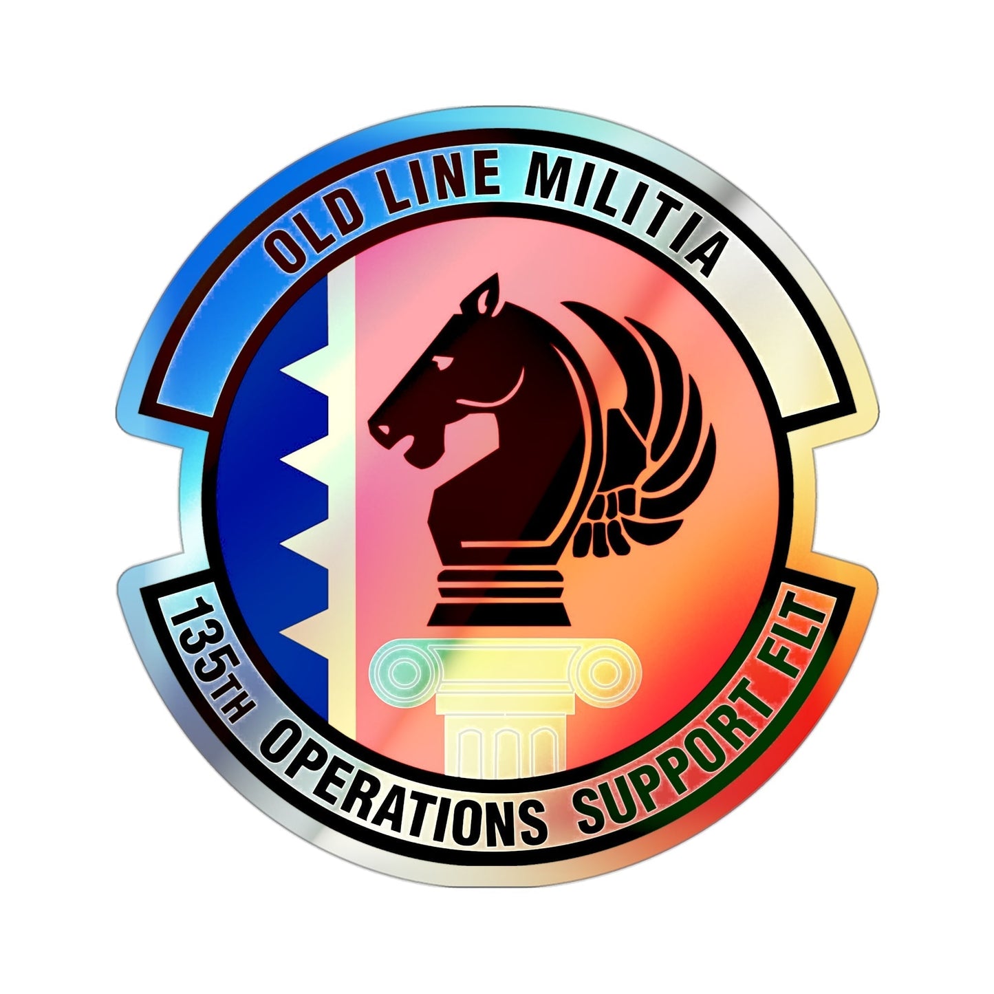 135th Operations Support Flight (U.S. Air Force) Holographic STICKER Die-Cut Vinyl Decal-3 Inch-The Sticker Space