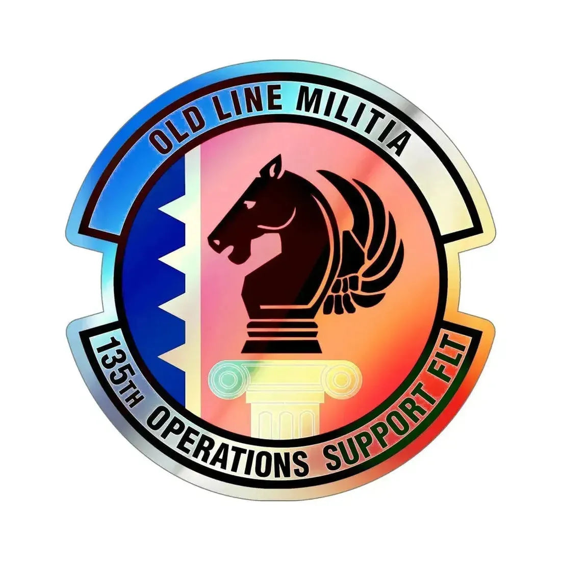 135th Operations Support Flight (U.S. Air Force) Holographic STICKER Die-Cut Vinyl Decal 6 Inch Holographic - The Sticker Space