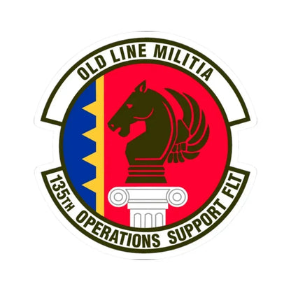 135th Operations Support Flight (U.S. Air Force) STICKER Vinyl Kiss-Cut Decal 2 Inch White - The Sticker Space