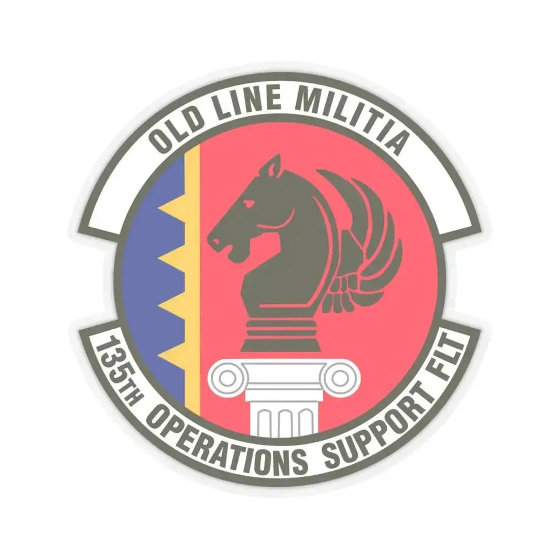 135th Operations Support Flight (U.S. Air Force) STICKER Vinyl Kiss-Cut Decal 4 Inch Transparent - The Sticker Space