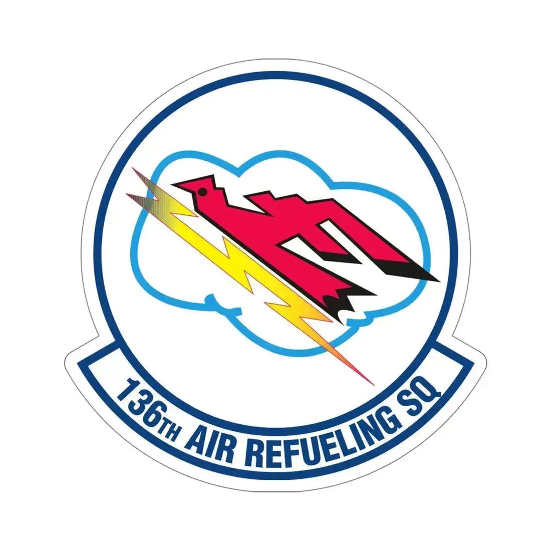 136 Air Refueling Squadron (U.S. Air Force) STICKER Vinyl Die-Cut Decal 5 Inch - The Sticker Space