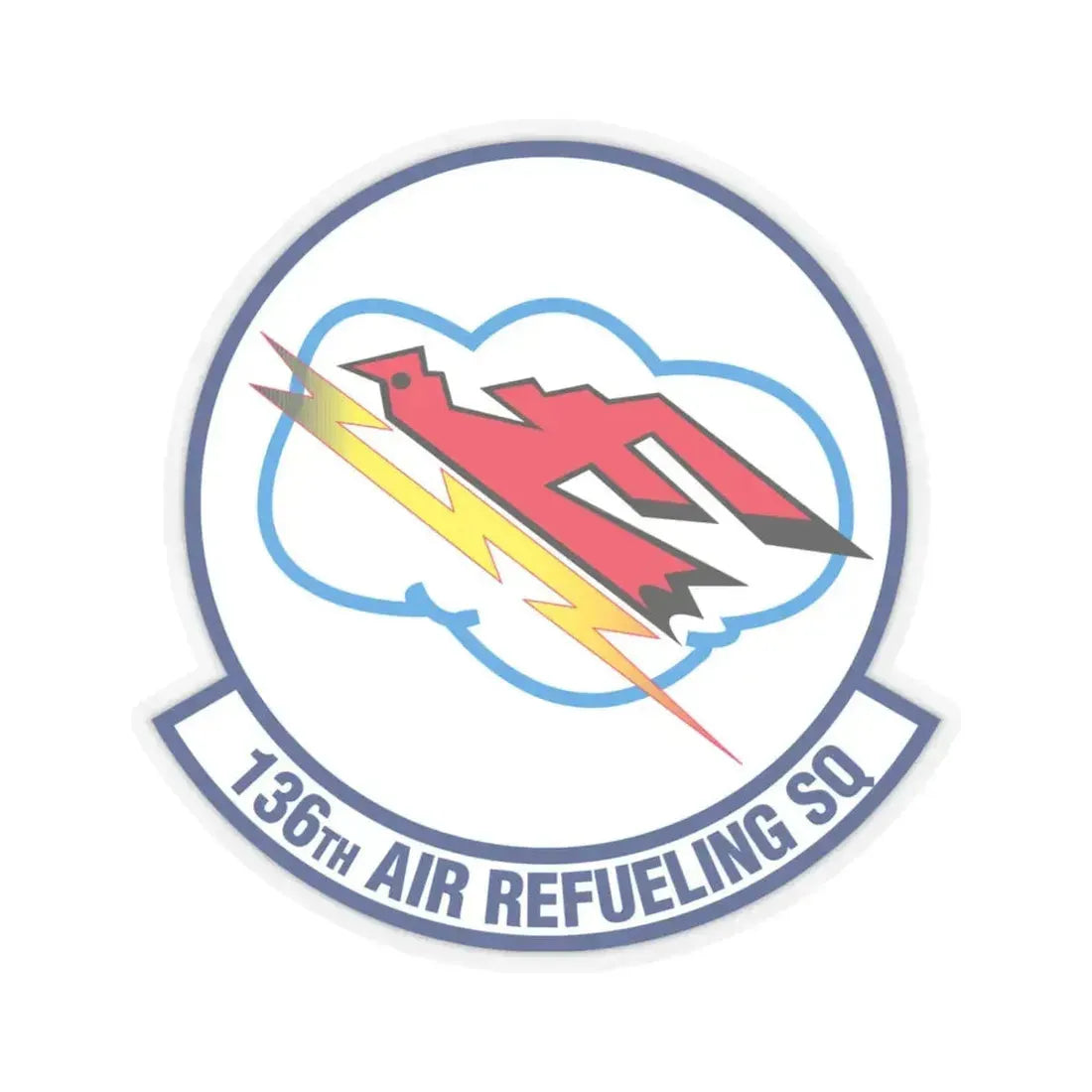 136 Air Refueling Squadron (U.S. Air Force) STICKER Vinyl Kiss-Cut Decal 6 Inch Transparent - The Sticker Space