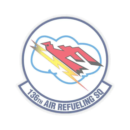 136 Air Refueling Squadron (U.S. Air Force) STICKER Vinyl Kiss-Cut Decal 6 Inch Transparent - The Sticker Space
