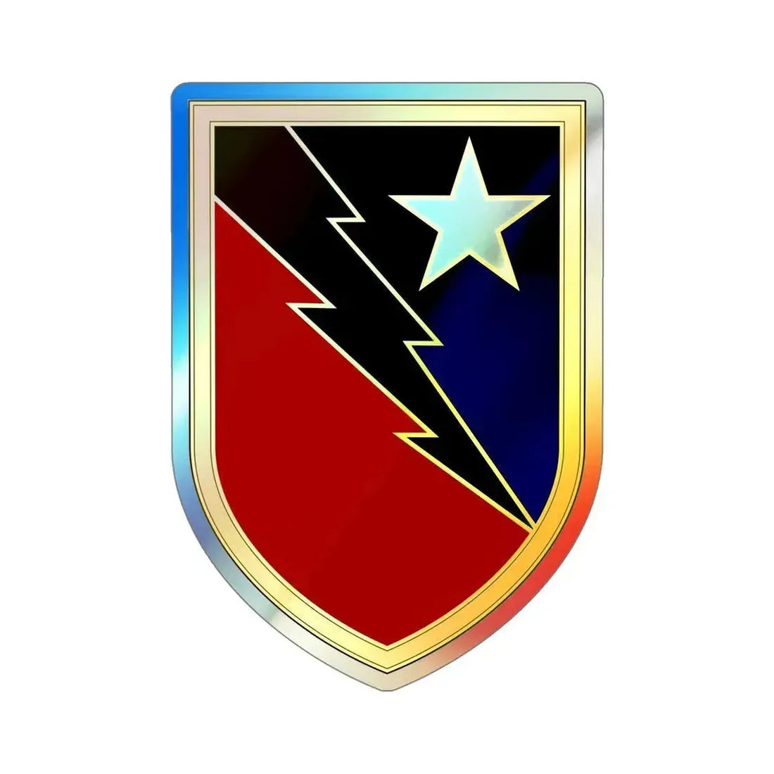 136 Maneuver Enhancement Brigade 3 (U.S. Army) Holographic STICKER Die-Cut Vinyl Decal 6 Inch Holographic - The Sticker Space