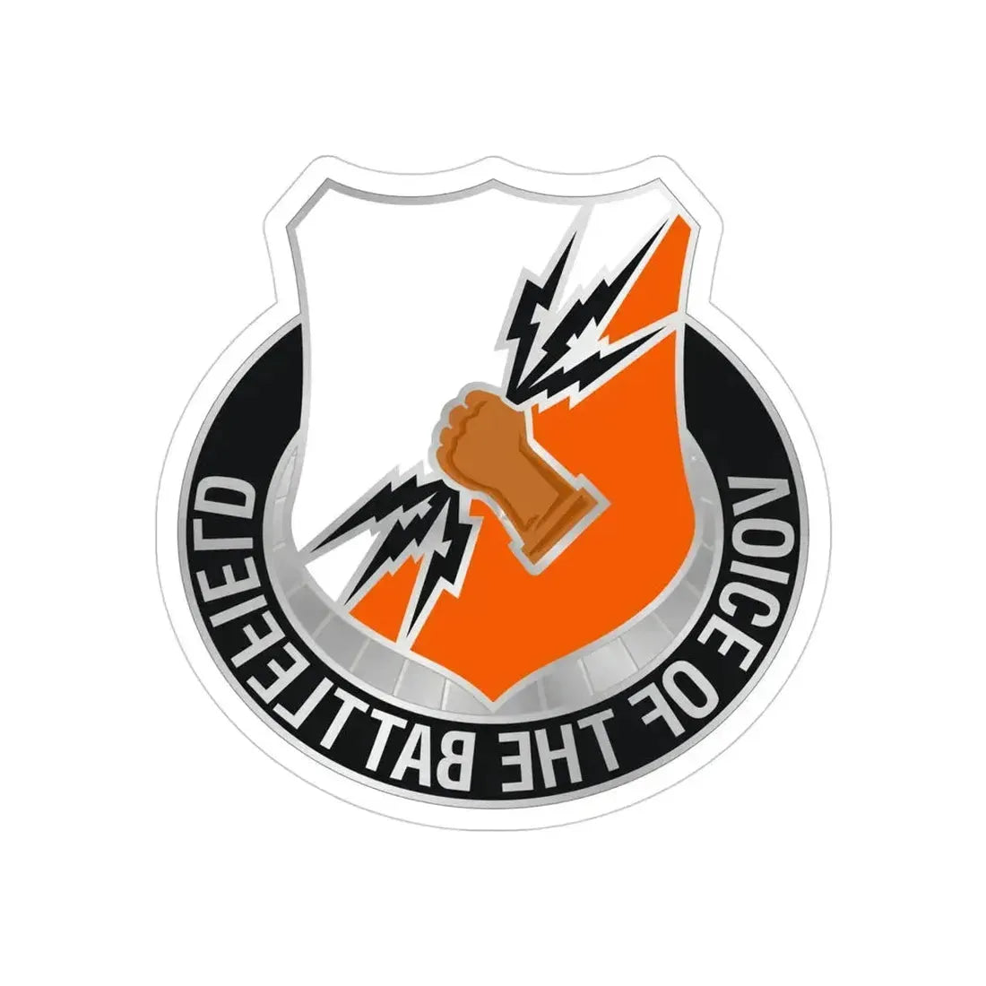 136 Signal Battalion (U.S. Army) REVERSE PRINT Transparent Die-Cut STICKER 4 Inch Die-Cut Transparent - The Sticker Space