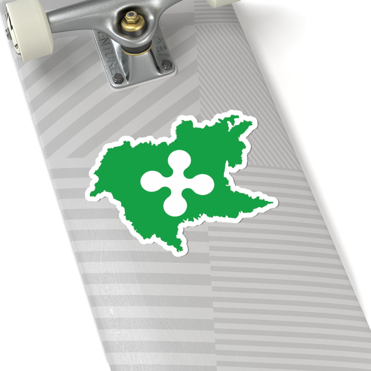 Flag map of Greater Lombardy (Italy) STICKER Vinyl Kiss-Cut Decal