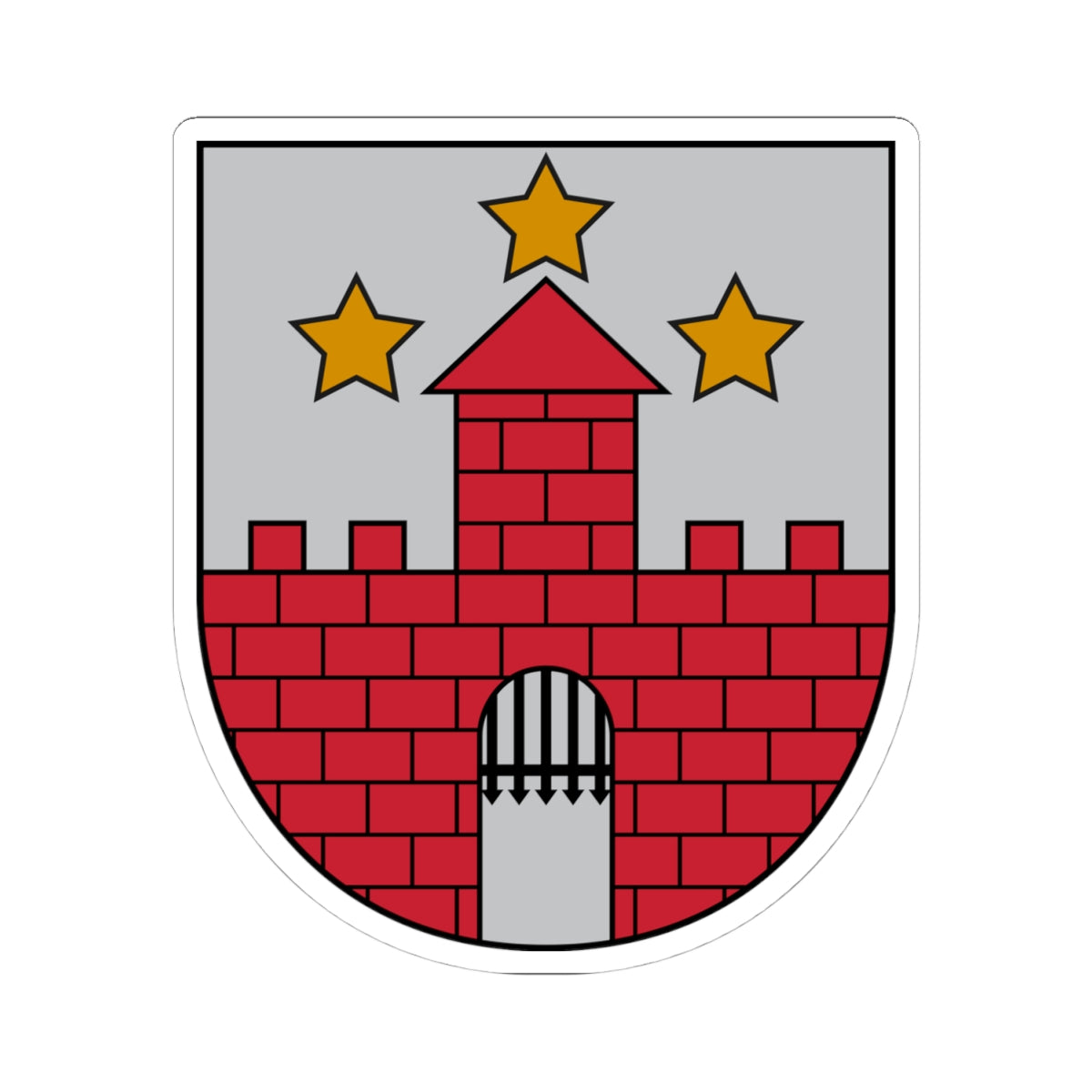 Aizpute COA (Latvia) (Coat of Arms) STICKER Vinyl Kiss-Cut Decal