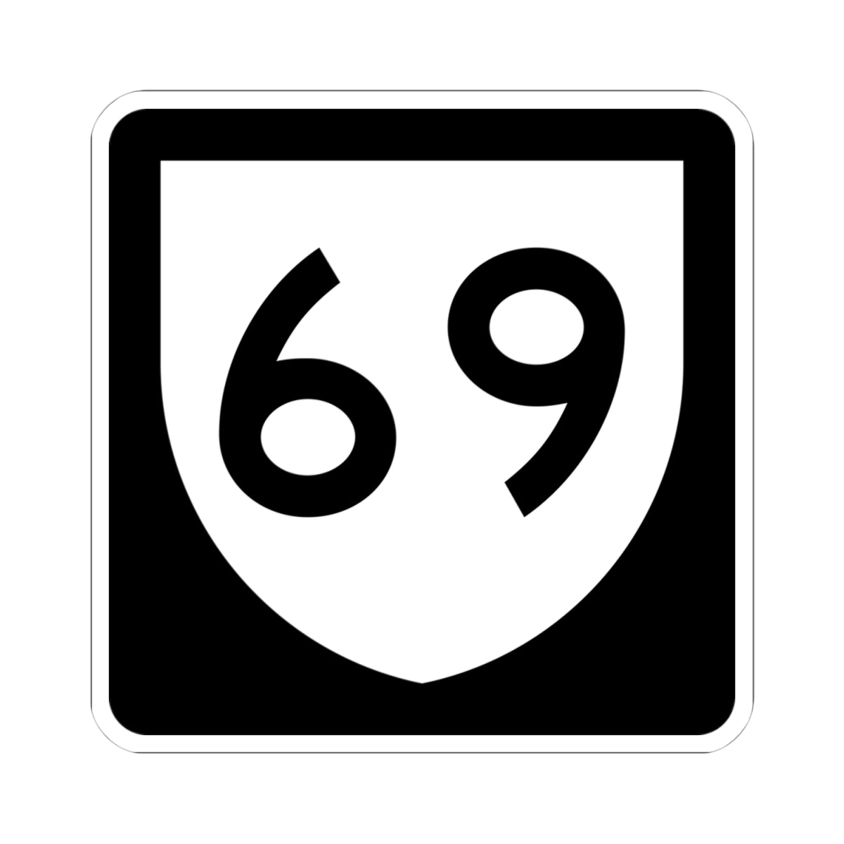 PR urban primary 69 (Puerto Rico) (Road Sign) STICKER Vinyl Kiss-Cut Decal