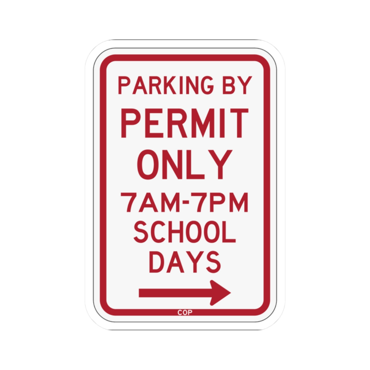 PBOT Road sign P4456R (Oregon) (Road Sign) STICKER Vinyl Kiss-Cut Decal