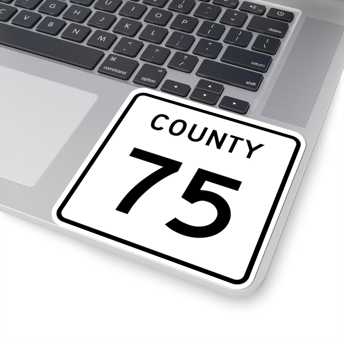County 75 square (Minnesota) (Road Sign) STICKER Vinyl Kiss-Cut Decal