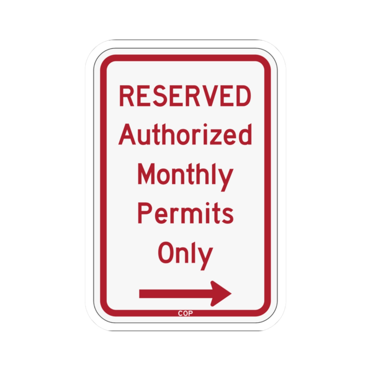 PBOT Road sign P4458R (Oregon) (Road Sign) STICKER Vinyl Kiss-Cut Decal