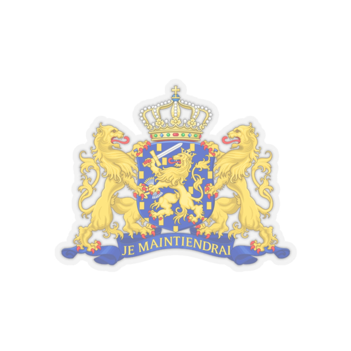 State coat of arms of the Netherlands - STICKER Vinyl Kiss-Cut Decal