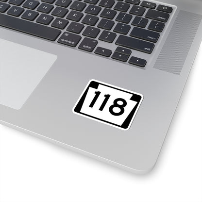 PA-118 (Pennsylvania) (Road Sign) STICKER Vinyl Kiss-Cut Decal