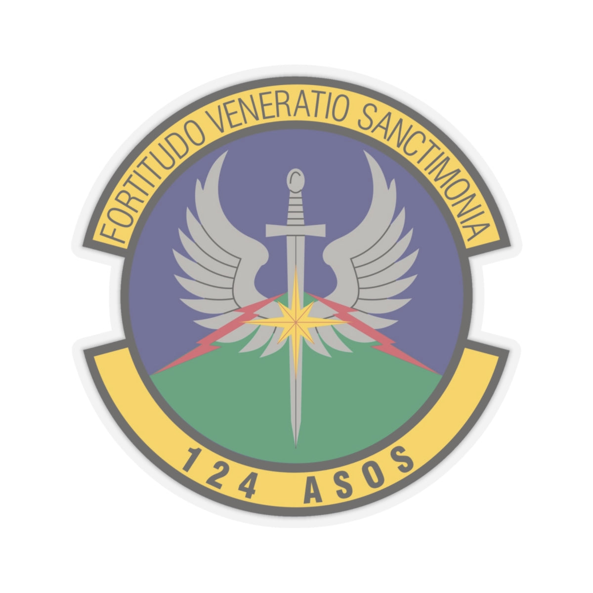 124th Air Support Operations Squadron (U.S. Air Force) STICKER Vinyl Kiss-Cut Decal-6 Inch-Transparent-The Sticker Space