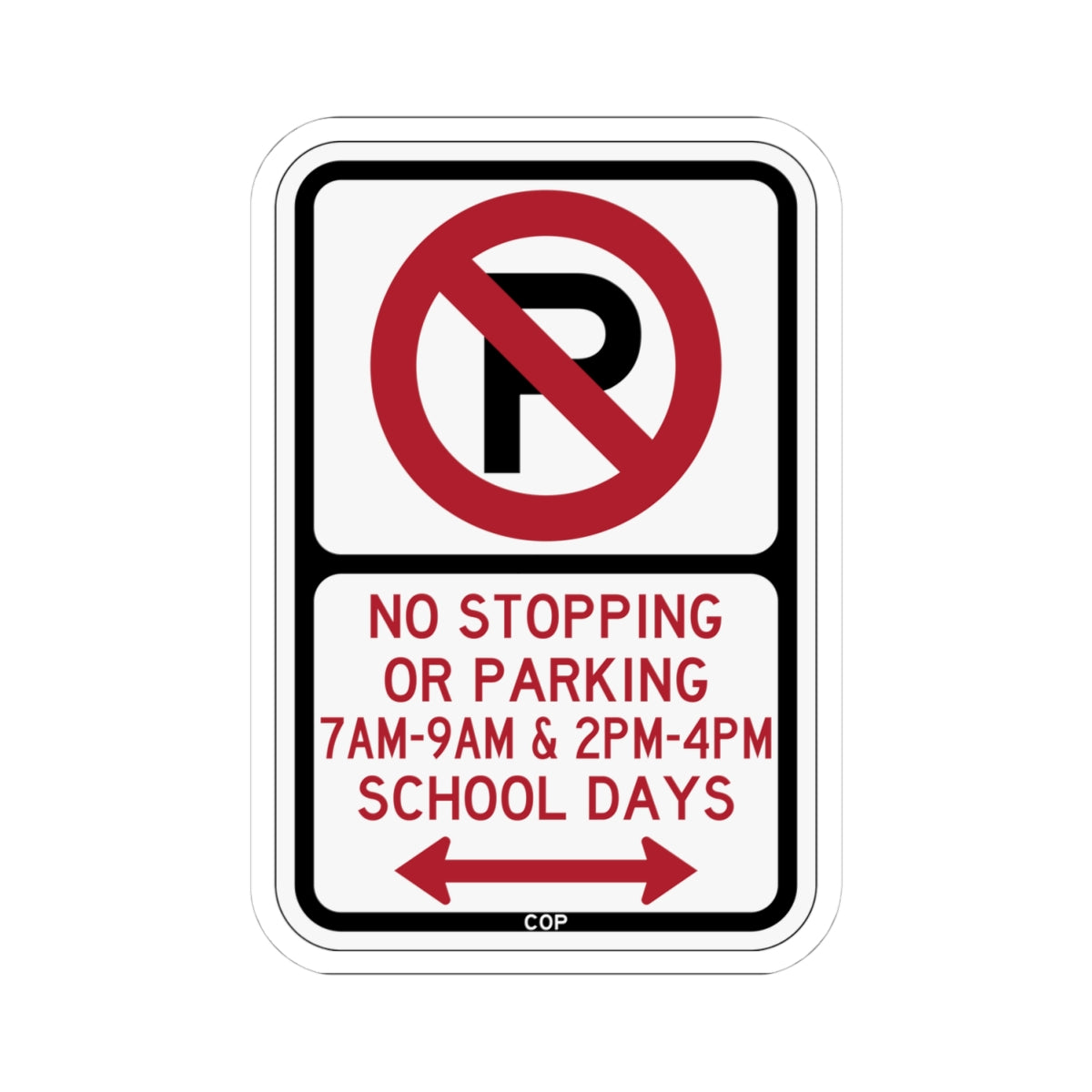PBOT Road sign P1400D (Oregon) (Road Sign) STICKER Vinyl Kiss-Cut Decal