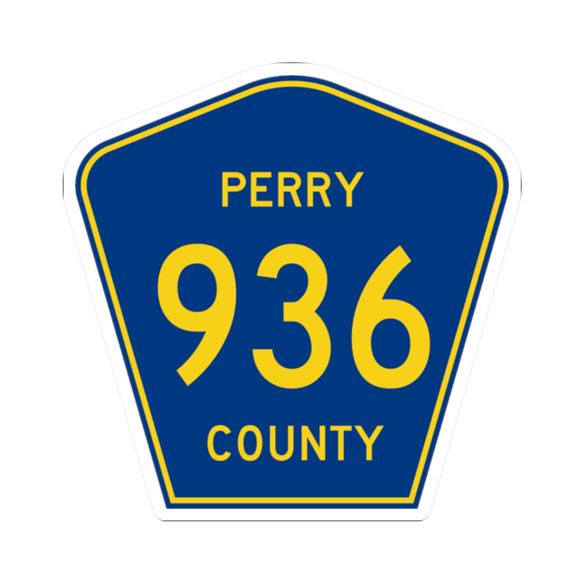 Perry County 936 (Missouri) (Road Sign) STICKER Vinyl Kiss-Cut Decal