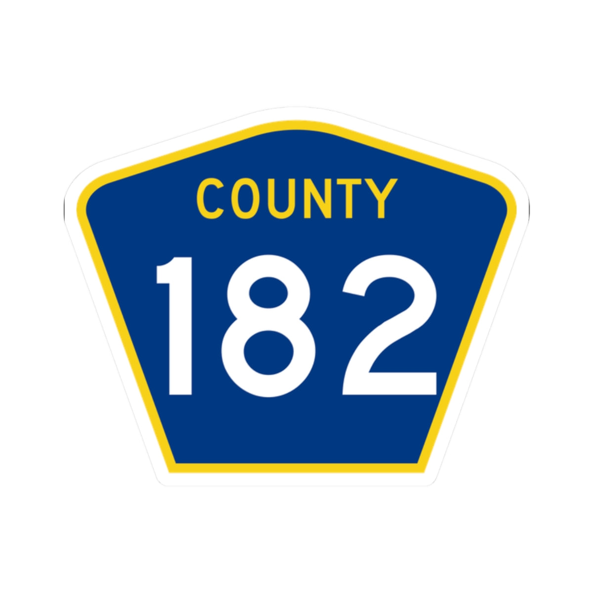 County 182 MN (Minnesota) (Road Sign) STICKER Vinyl Kiss-Cut Decal