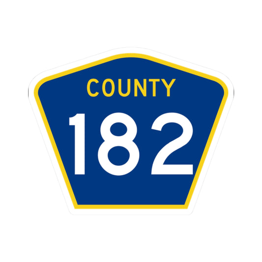 County 182 MN (Minnesota) (Road Sign) STICKER Vinyl Kiss-Cut Decal