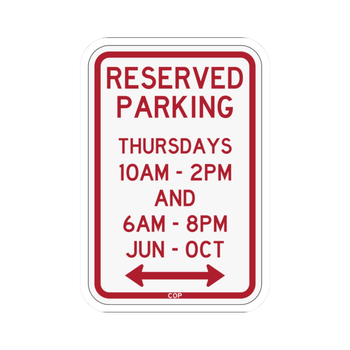 PBOT Road sign P4113D (Oregon) (Road Sign) STICKER Vinyl Kiss-Cut Decal