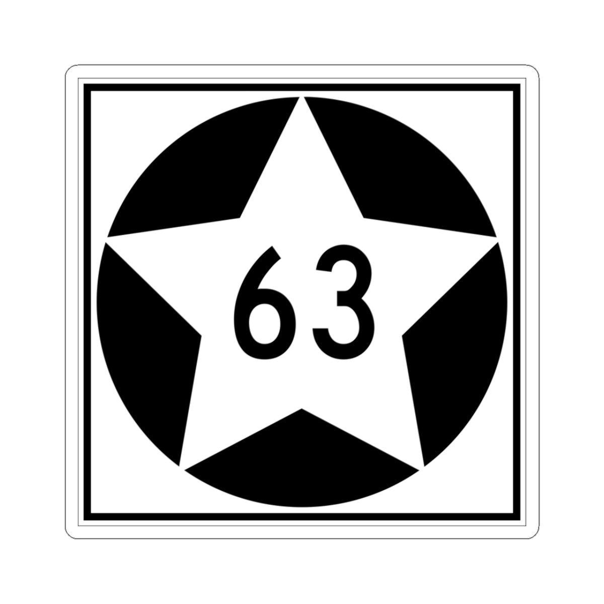 MN-63 1934 (Minnesota) (Road Sign) STICKER Vinyl Kiss-Cut Decal