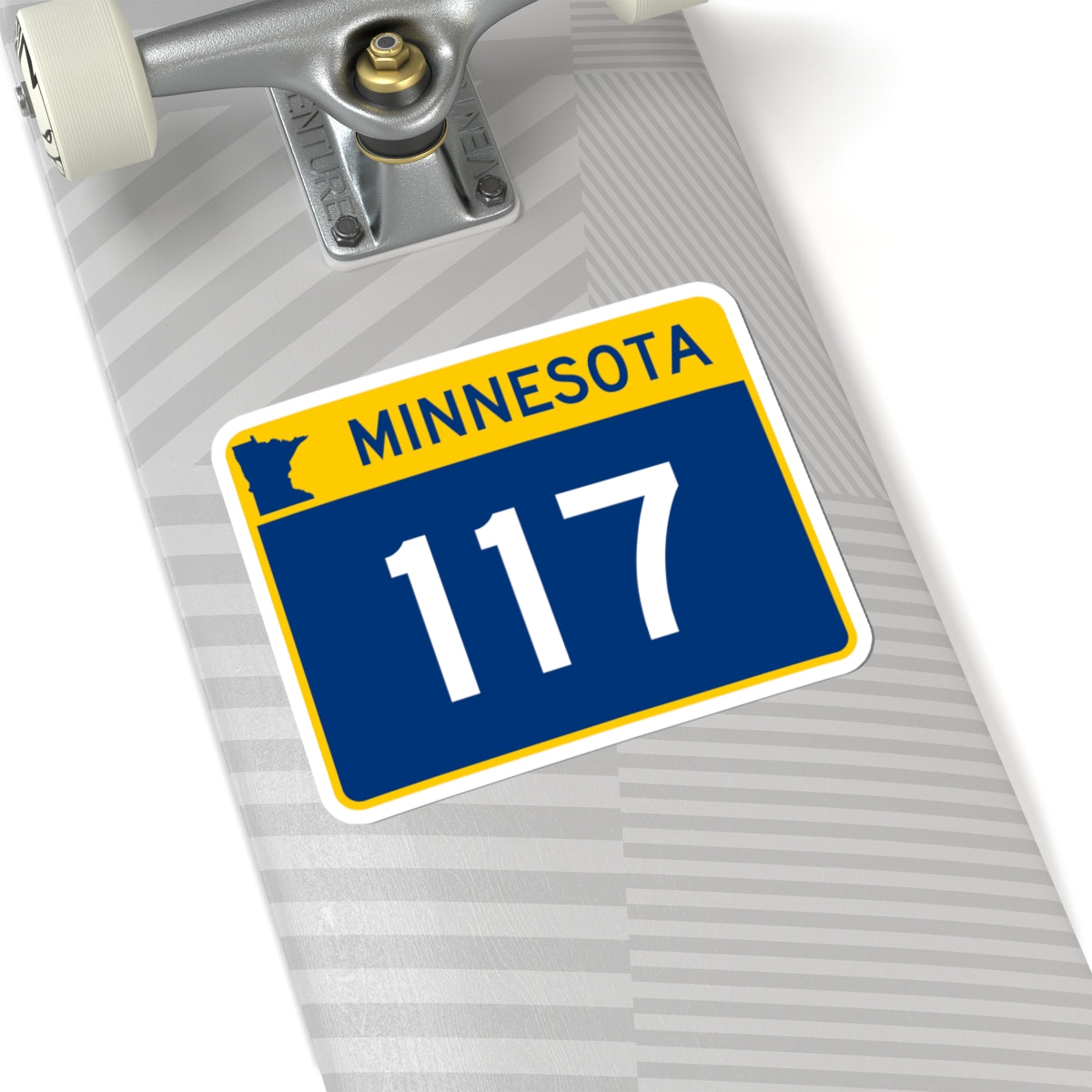 MN-117 wide (Minnesota) (Road Sign) STICKER Vinyl Kiss-Cut Decal