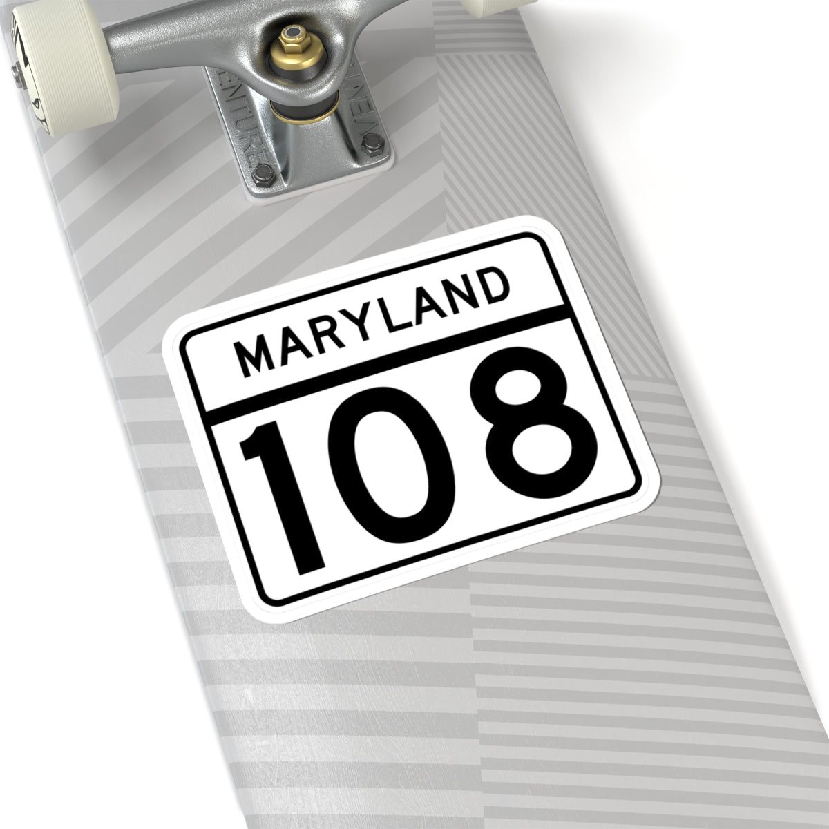 MD Route 108 (Maryland) (Road Sign) STICKER Vinyl Kiss-Cut Decal