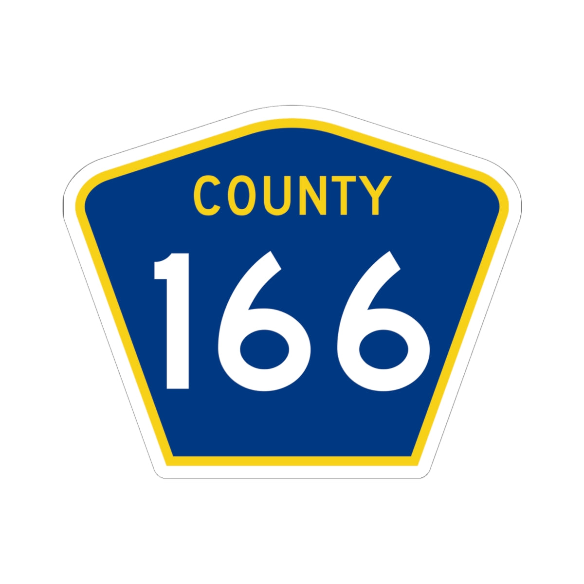 County 166 MN (Minnesota) (Road Sign) STICKER Vinyl Kiss-Cut Decal