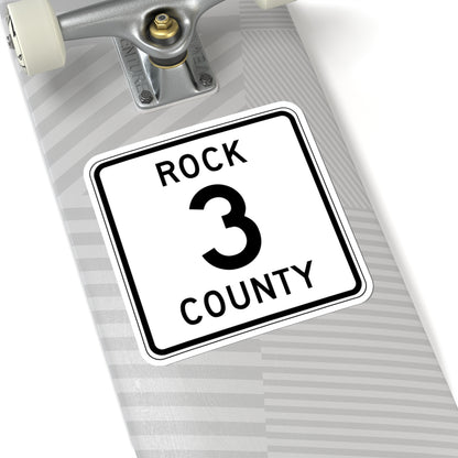 Rock County Route 3 MN (Minnesota) (Road Sign) STICKER Vinyl Kiss-Cut Decal