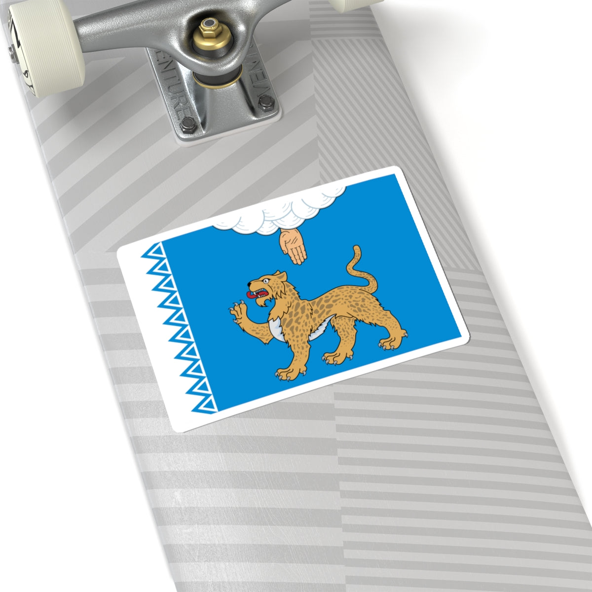 Flag of Pskov Oblast Latest version (Russia) STICKER Vinyl Kiss-Cut Decal