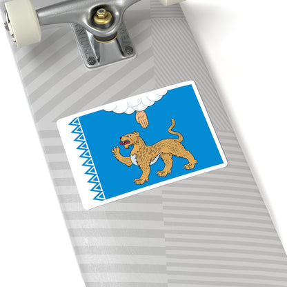 Flag of Pskov Oblast Latest version (Russia) STICKER Vinyl Kiss-Cut Decal