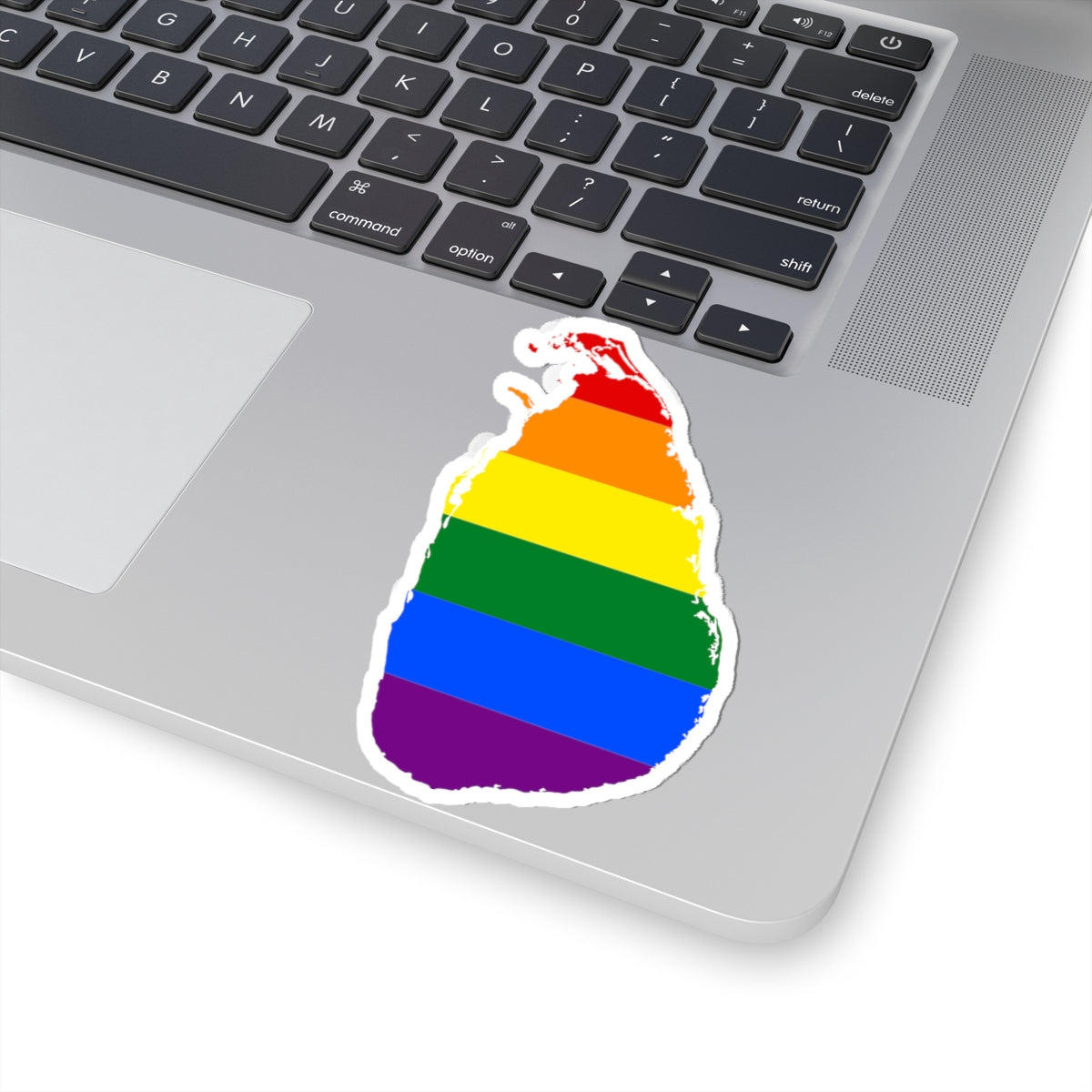 LGBT flag map of Sri Lanka (Sri Lanka) STICKER Vinyl Kiss-Cut Decal