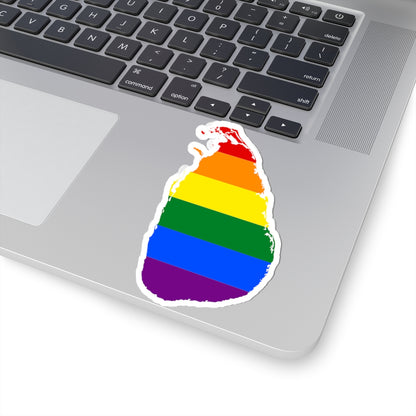 LGBT flag map of Sri Lanka (Sri Lanka) STICKER Vinyl Kiss-Cut Decal