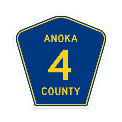 Anoka County Road 4 (Minnesota) (Road Sign) STICKER Vinyl Kiss-Cut Decal