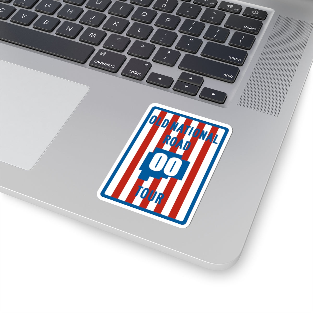 Old National Road Tour shield template (Ohio) (Road Sign) STICKER Vinyl Kiss-Cut Decal